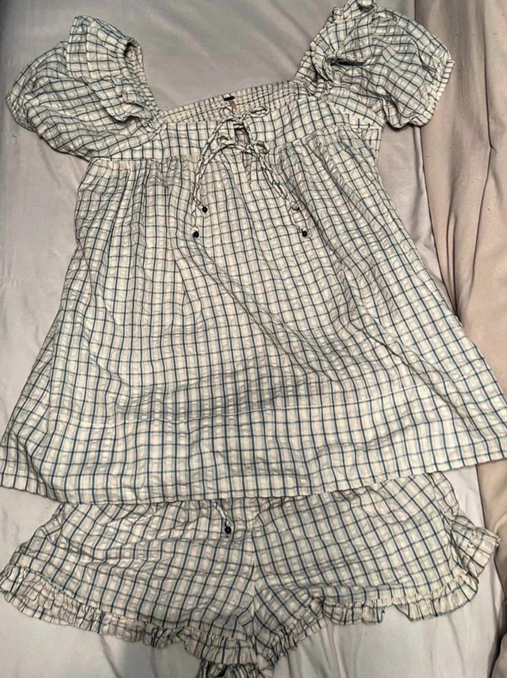Free People Gingham Matching Set